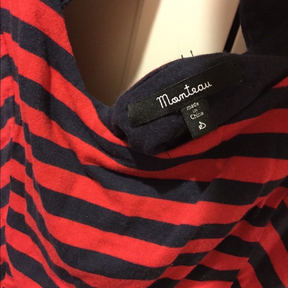 Striped Peplum Top with Bow - Picture 4 of 4